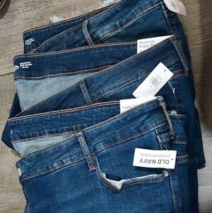 Womens Plus Jeans 3 pairs of Old Navy size 28X26 stretch NWT